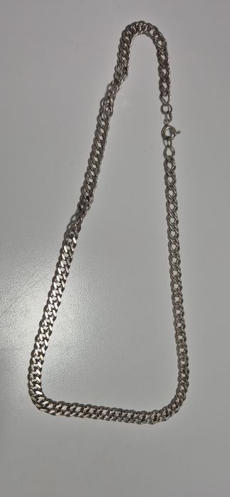Masywny Srebrny Łańcuszek Pancerka Bismark Srebro 925 Waga 18g dł. 45cm