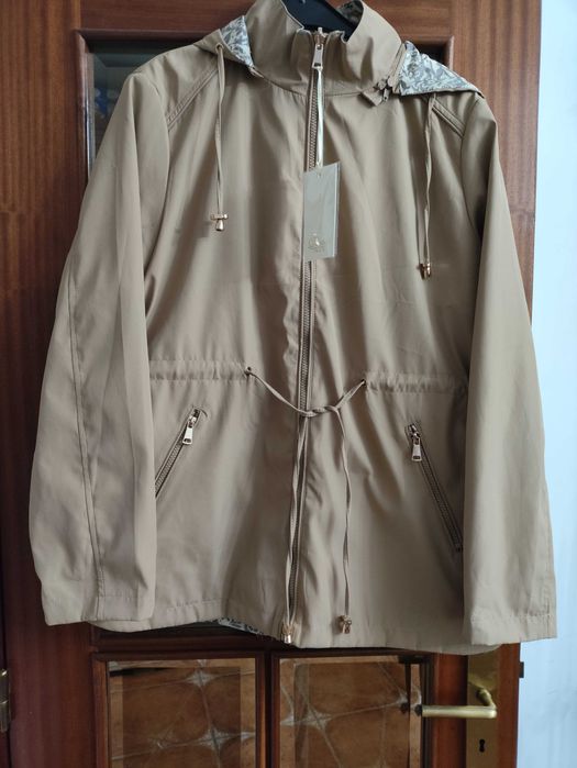 Parker Senhora Impermeável Bege Reversível - Nova