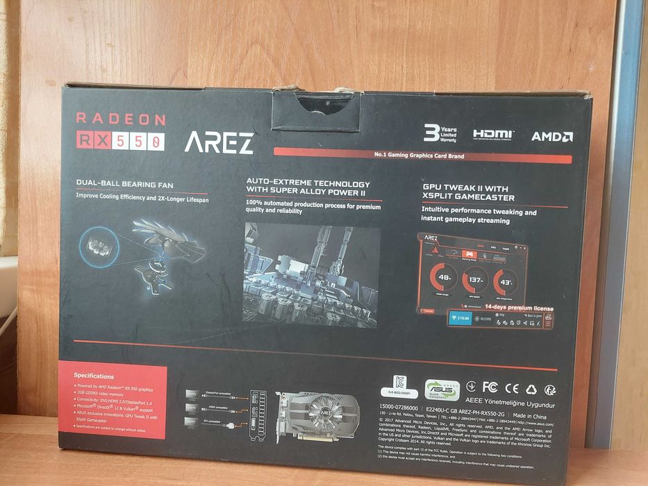 Відеокарта AMD Rx550 2GB