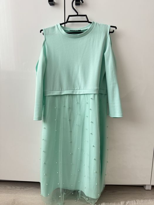 Сукня святкова мʼятна бірюзова