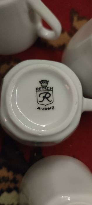 Białe filiżanki espresso 6 sztuk Retsch Arzberg sygnowane 150ml