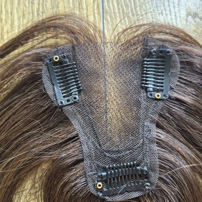 Topper clip-in Włosy naturalne 30cm 20g Czekoladowy Brąz 1.69