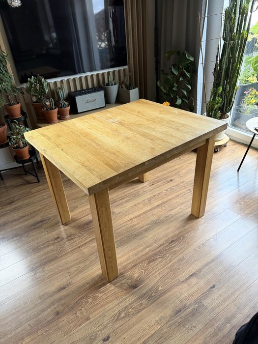 Dębowy stol 100x80 plus dokladka