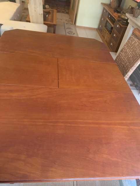 Mesa quadrada rustica extensível