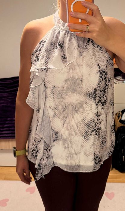 Bluzka damska z efektownym wzorem w stylu „snake”, rozmiar XL MOHITO