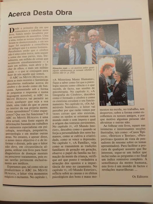 Livro de Medicina "ABC da Mente Humana", 1990