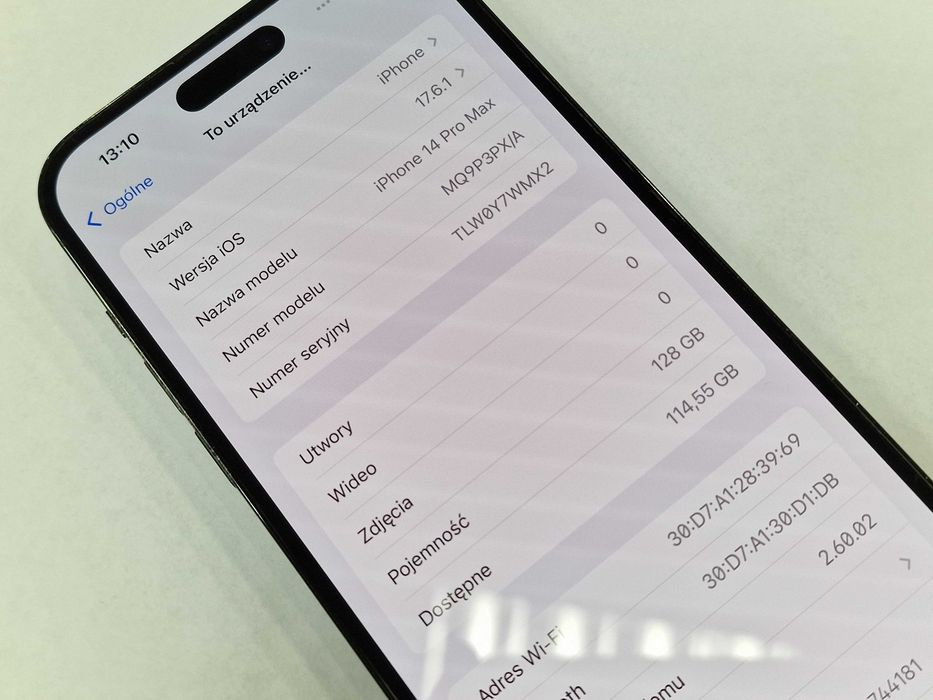 Iphone 14 PRO MAX 128GB/ Space Black/ BAT 86%/ Grade A-/ Gwarancja