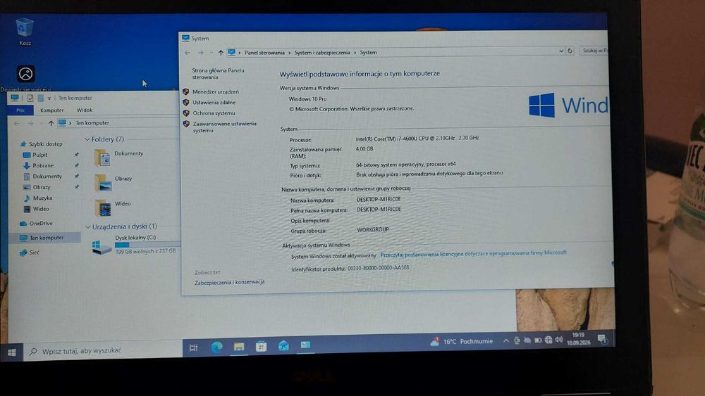 Dell Latitude E7240 – i7 / 4 GB RAM / SSD 237 GB / Windows 10 Pro