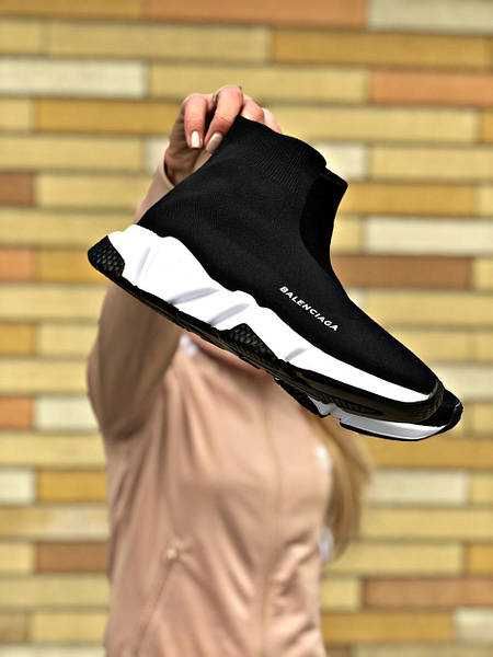 Balenciaga Speed Socks Trainer Black White 45