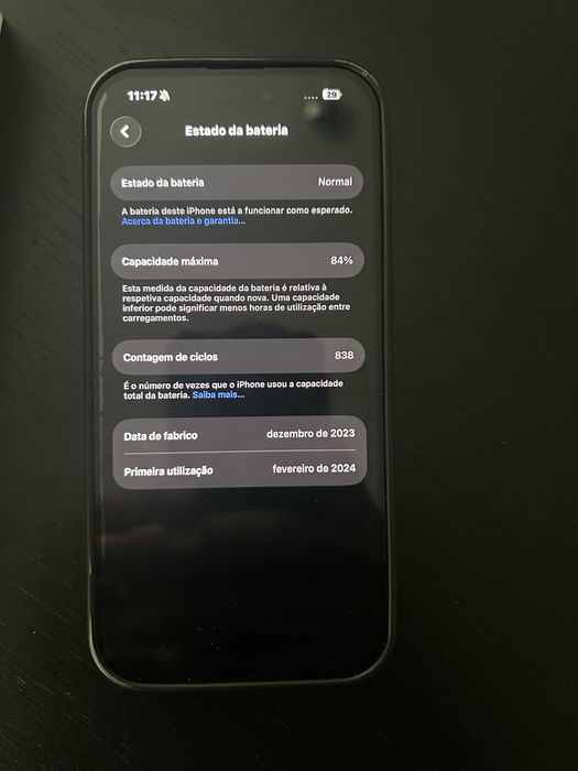 Iphone 15 pro blue titanium 128gb como novo