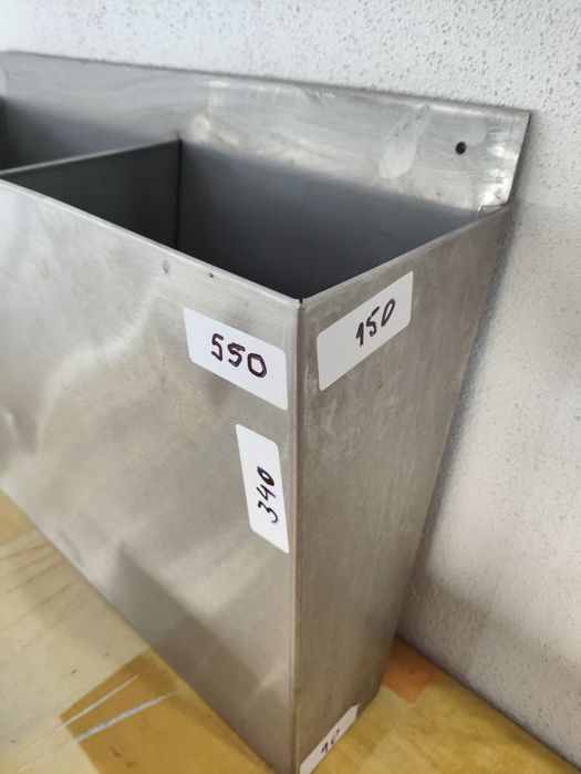 Gaveta em inox porta sacos 550x340x 150x90