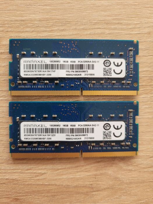 32GB 2x16GB DDR4 3200mhz Pamieć RAM do laptopa Ramaxel Micron SODIMM