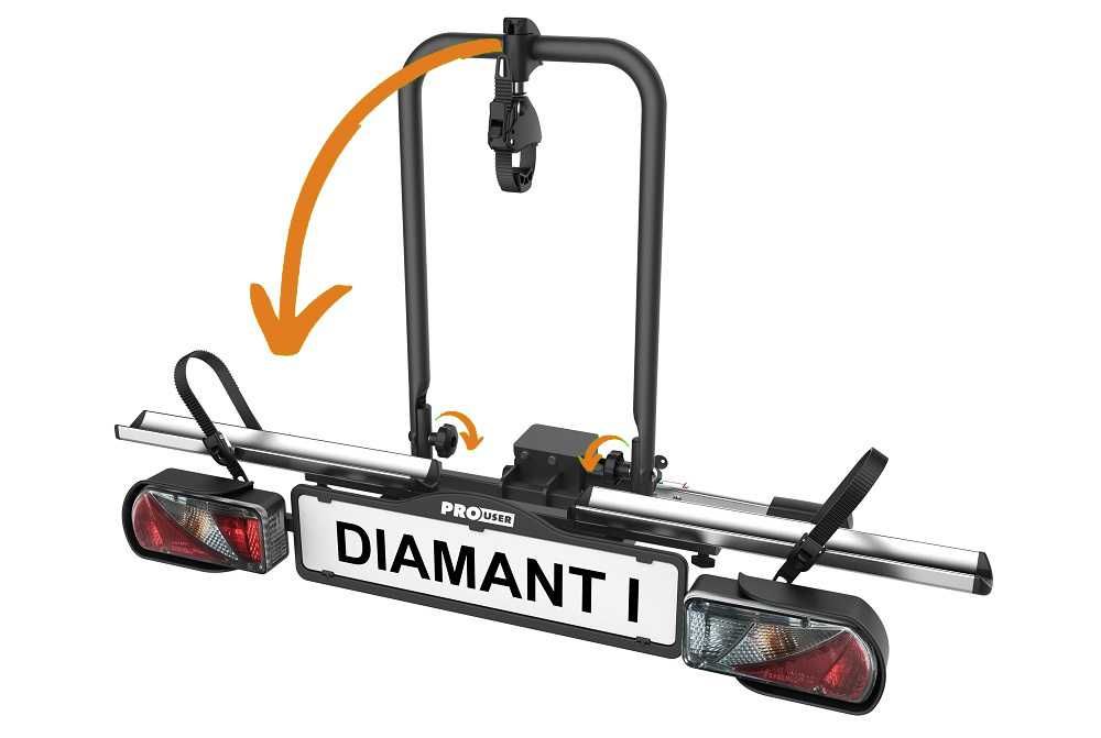 Bagażnik platforma na 1 rower PROUSER Diamant I BLACK na hak