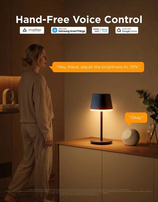 Розумна настільна лампа Govee Table Lamp Classic бездротова