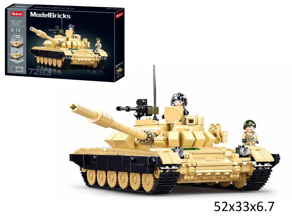Klocki Konstrukcyjne Sluban Czołg T-72 770 El. Wojsko Armia