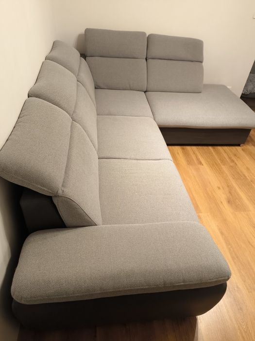 Duży narożnik szary