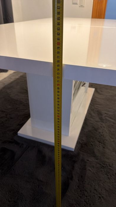 Mesa  extensível, branco brilhante como nova