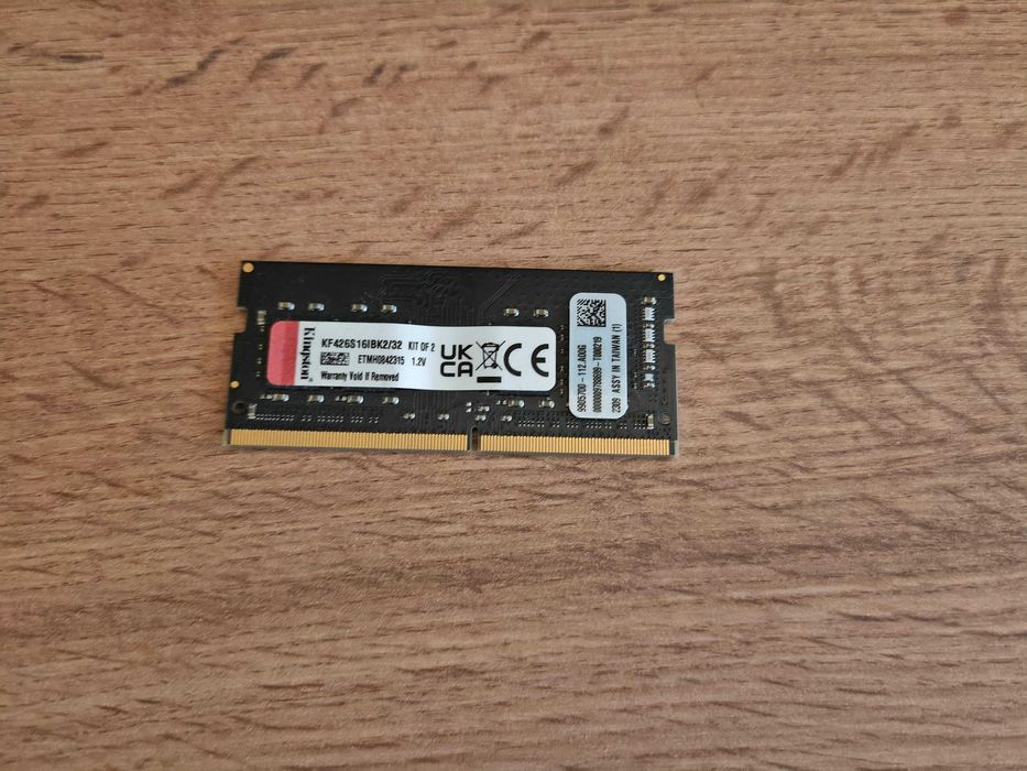 Pamięć Kingston Fury 16gb ddr4 2666mhz w jednej kości do laptopa