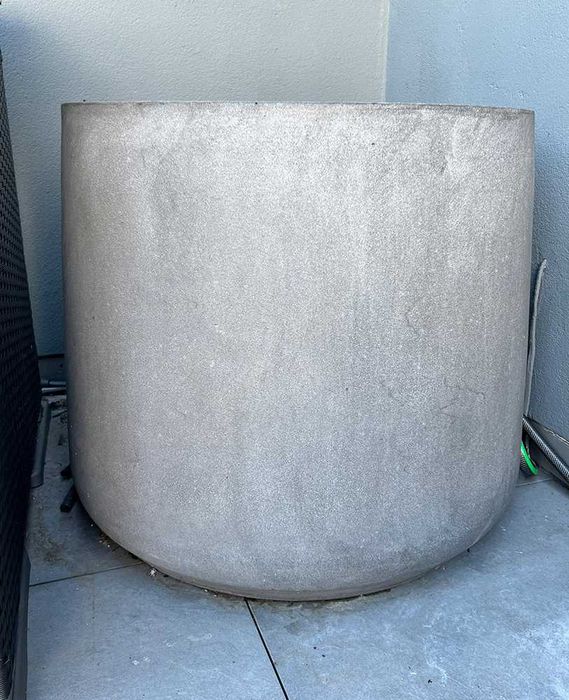 Donica duża lekka tarasowa ogrodowa Pottery Pots Jumbo Patt XS szara