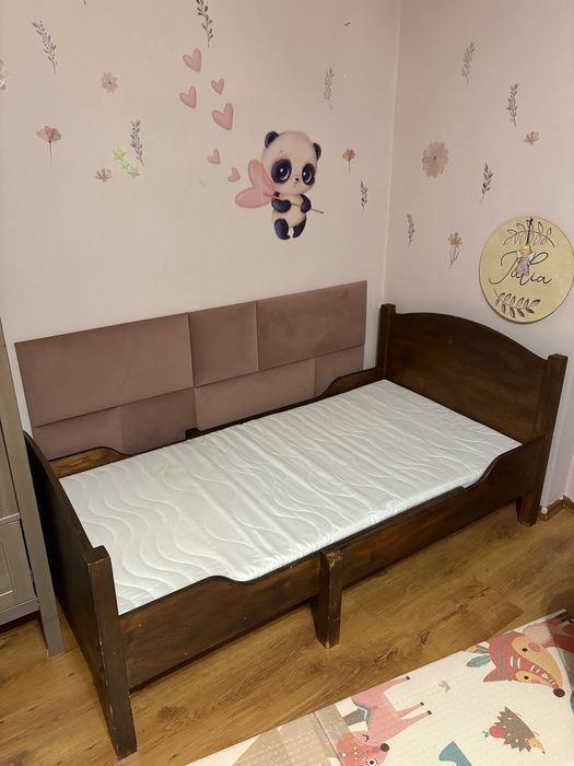 Ikea, dziecięce łóżko, rosnące z dzieckiem, drewniane