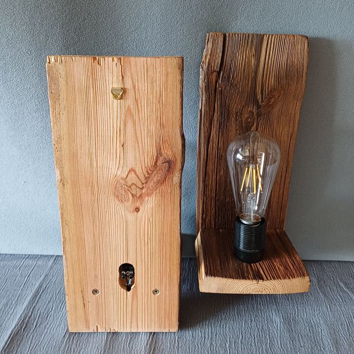 Lampy ścienne / kinkiety z drewna ze starej stodoły | Rustykalne | Loft | Handmade