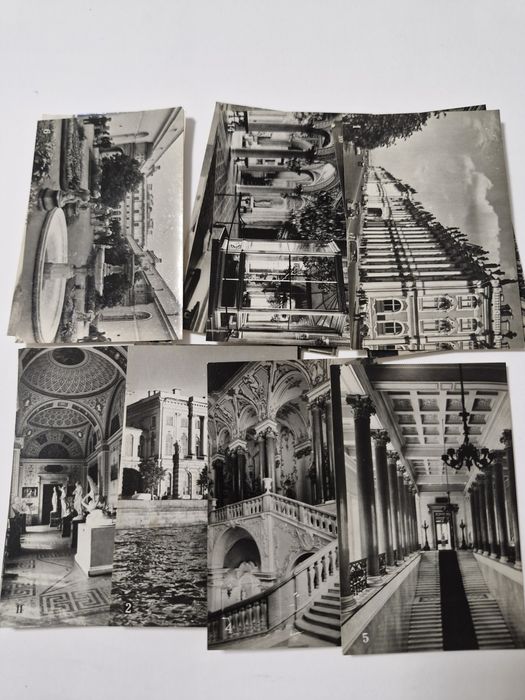 Комплект листівок чорно-білі фотографії Ермітаж