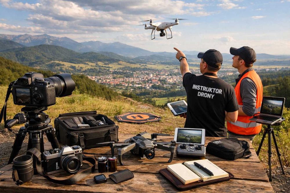 Szkolenia dronowe i fotograficzne w terenie, loty w kat Open A1-A3 FPV