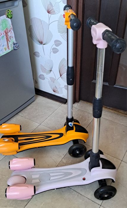 Самокат с турбинами музыкой паром