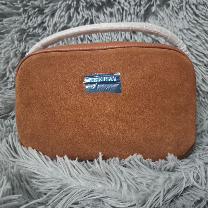 Шкіряна сумка+ замш