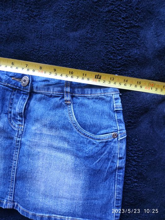 Jeansowa spódniczka mini 152 /  xs