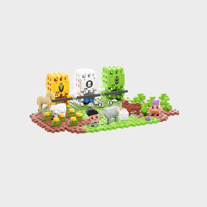 MARIOINEX 907566 mini wafle FARMER CZAS ZBIORÓW 102 elementy + 2 figurki gratis