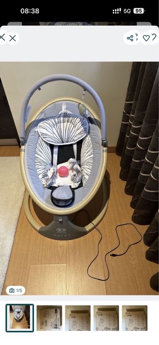 Conjunto Ovinho Cybex + tapete bebé + baloiço multifuncional
