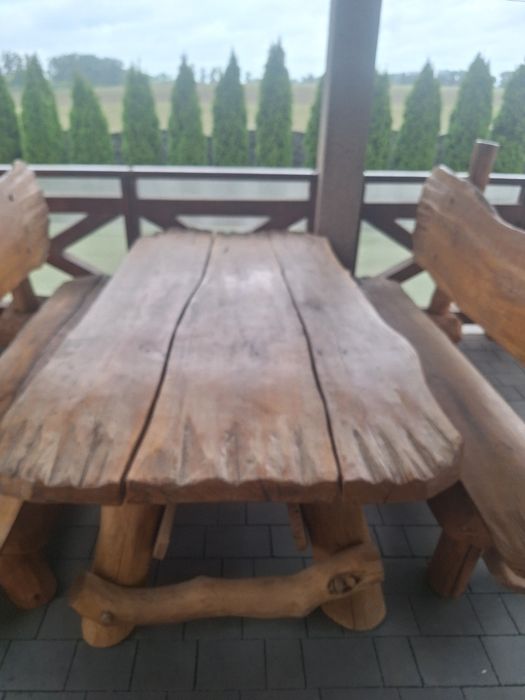 Meble ogrodowe stół +ławki