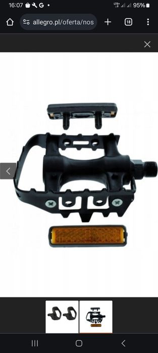 Noski na pedały z paskami