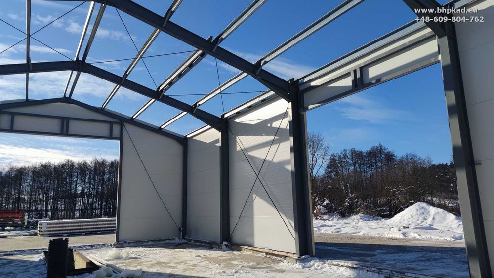 Konstrukcja stalowa. 12x20x5,5m. BHP KAD. Producent.