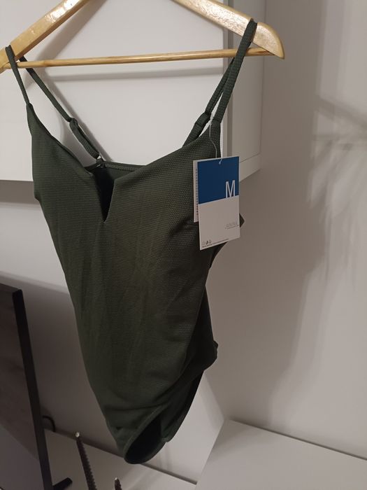 Strój kąpielowy jednoczęściowy, push-up, kolor khaki, rozmiar M / 38