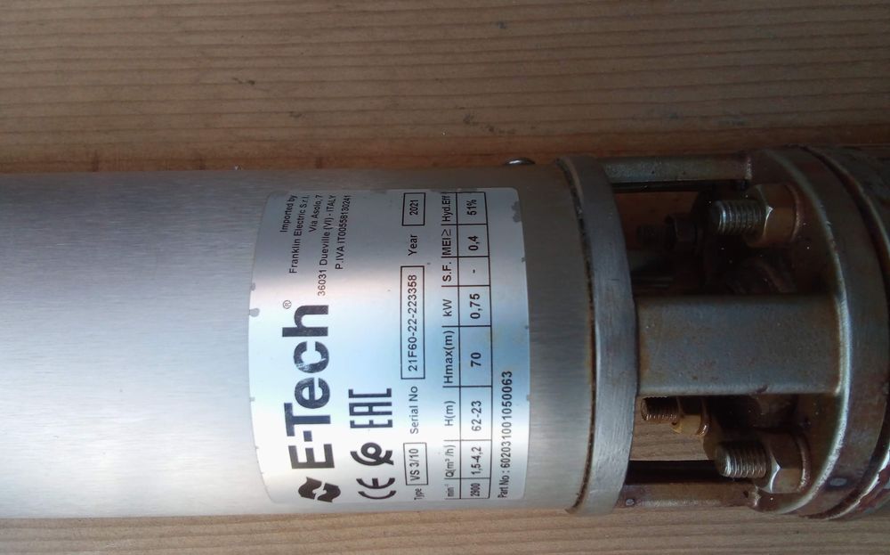 Bomba de água submersível