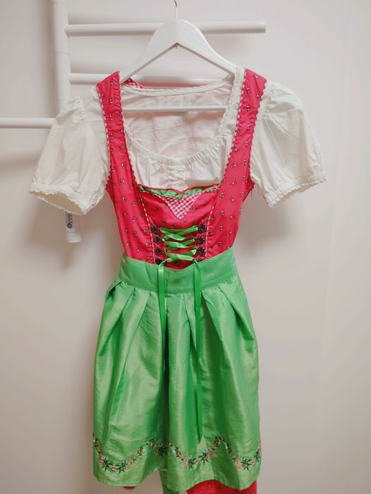 Amisu 34 bawarska sukienka drindl octoberfest