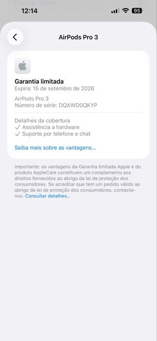 Aipods Pro 3 com AppleCare+