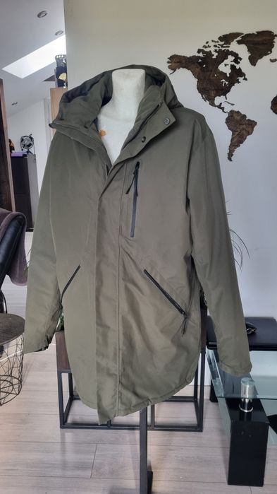 Kurtka zimowa ocieplana khaki 44 XXL
