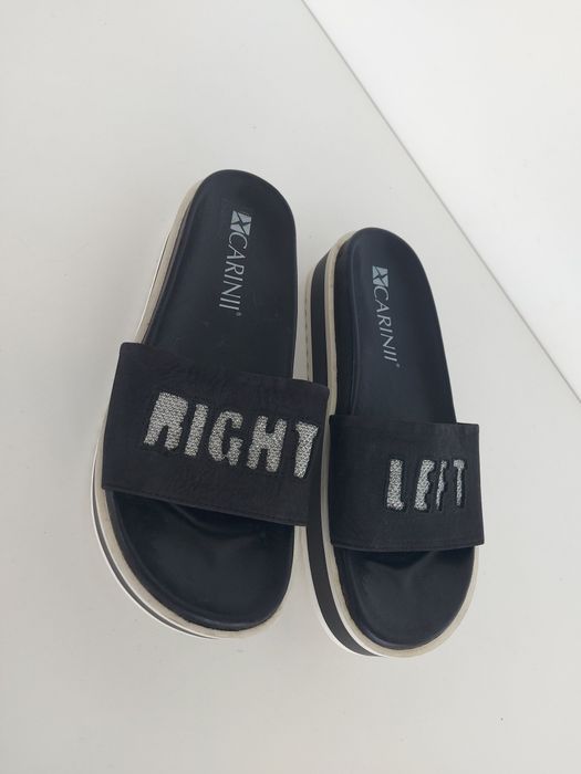 Buty damskie klapki skórzane Carinii w rozmiarze 38