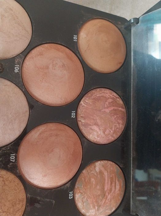 GOLDEN ROSE MEGA paleta paleta 8 X  puder TERRACOTA STARDUST 101-110  UNIKAT.
