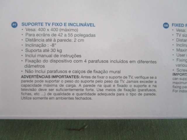 Suporte de Parede para TV Fixo e Reclinável Metronic Kaorka 42"-55"