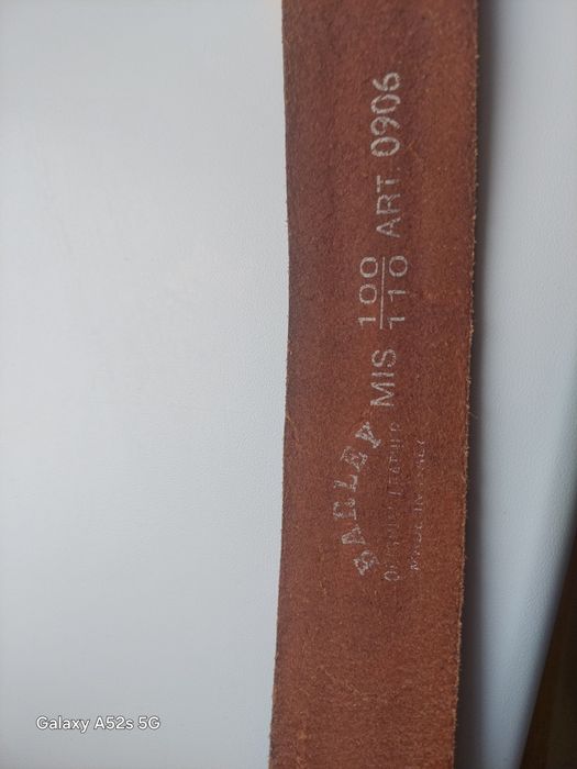 Męski wytłaczany, skórzany pasek