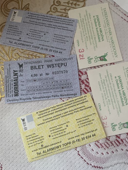 Bilety do Parku TPN