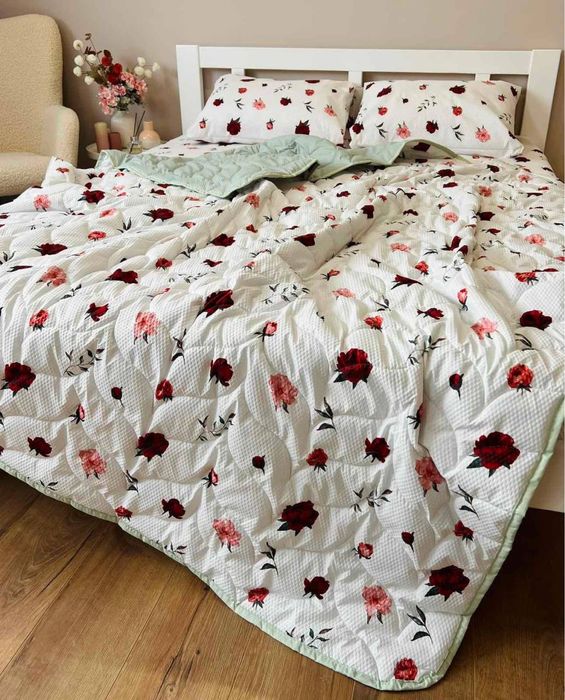 Акція! Жатка  комплект постелі ковдра постельное белье с одеялом Роза