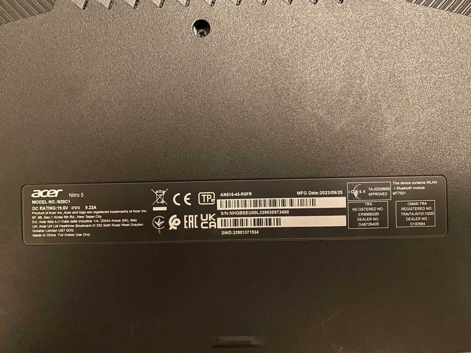 Sprzedam laptopa gamingowego: ACER Nitro RTX 3080