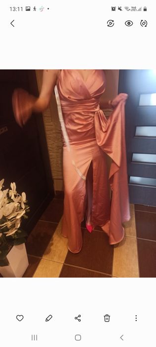 Sukienka satynowa nowa wesele ślub sylwester andrzejki