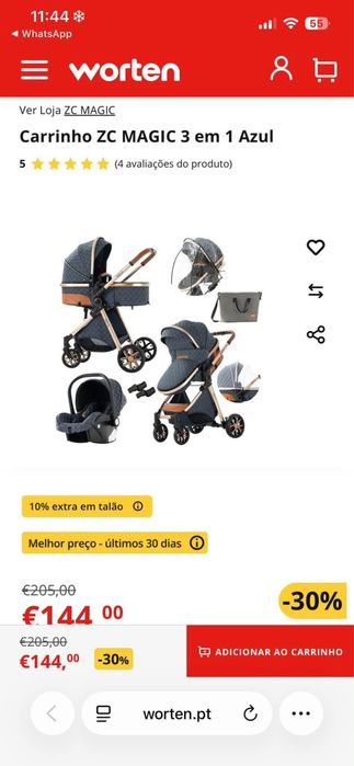 Carinho de bebe novo