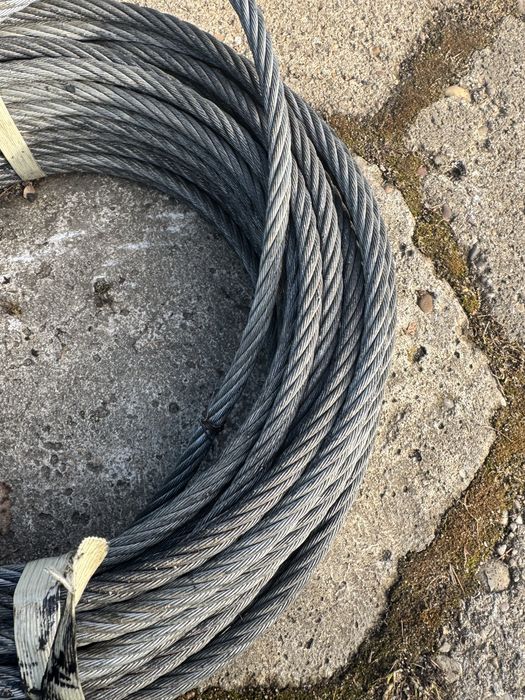 Lina stalowa ocynkowana fi 10mm 34m i 37m linka